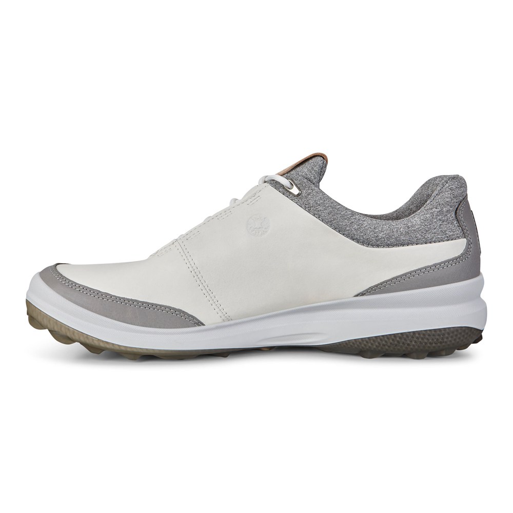 ECCO Mens Golf Shoes White/Grey - Biom Hybrid 3 Gtx - HIS-538726